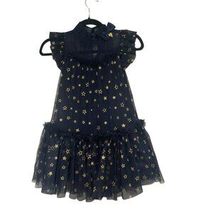 Angel's Face Girls' Navy Blue Golden Stars Tulle Tutu Dress Age 6-7y Midi